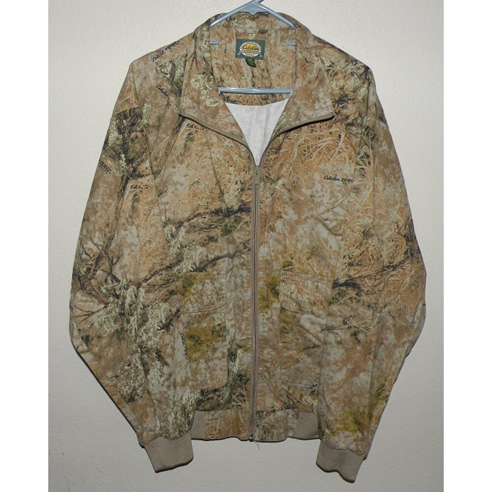 Cabela’s Men’s Large Tall Light Soft Canvas Zip Hunting Jacket Zonz Western Camo